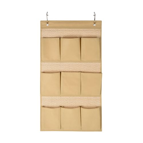 Organizador para colgar sobre la puerta con bambú de 9 compartimientos