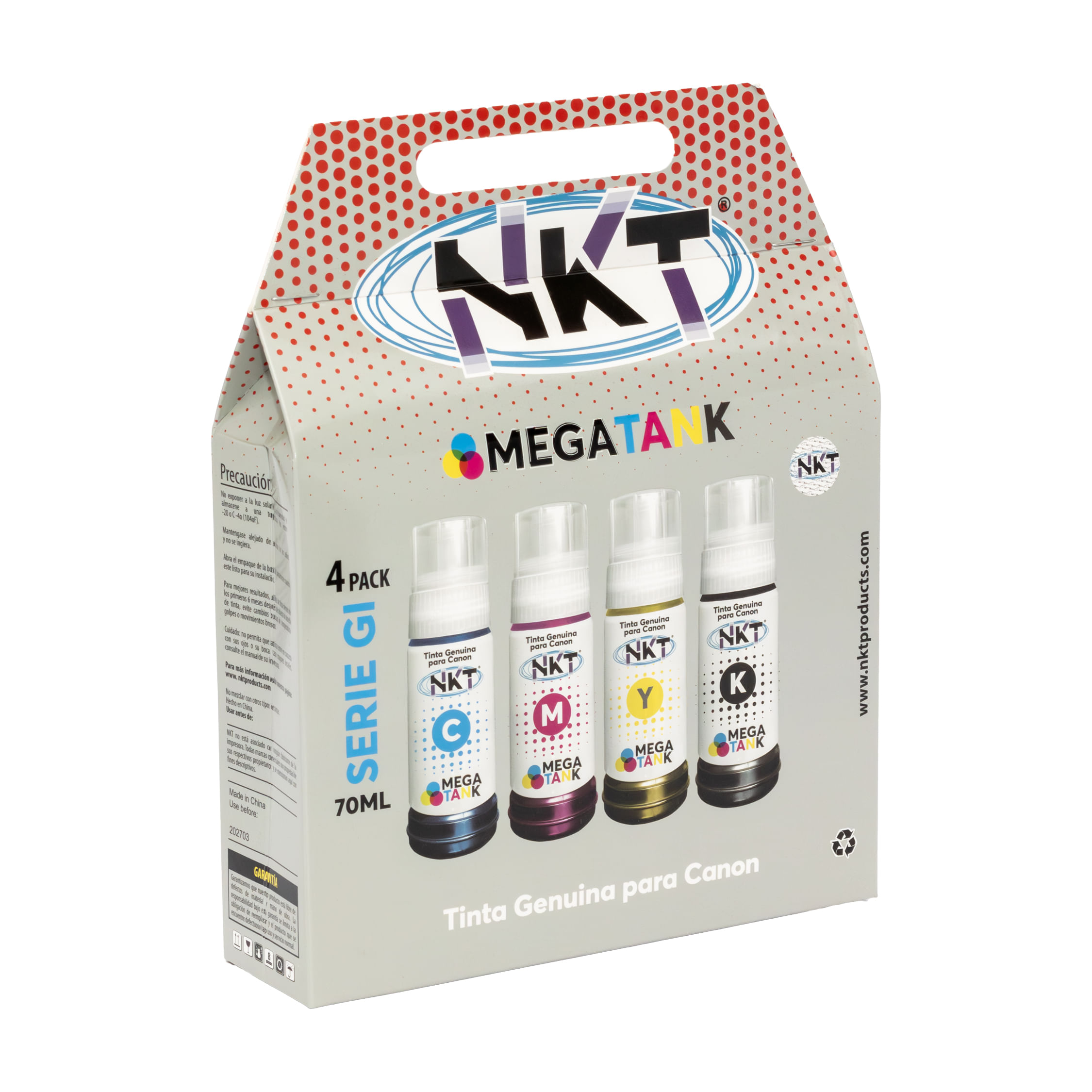 Tinta NKT 4pack 70ml para canon gi mega tank