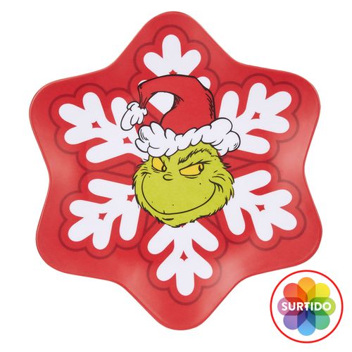 Plato Grinch de melamina con diseño de Navidad - 22 cm
