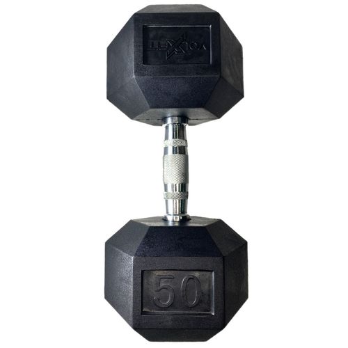 Mancuerna hexagonal de caucho Volxfit de 50 lb