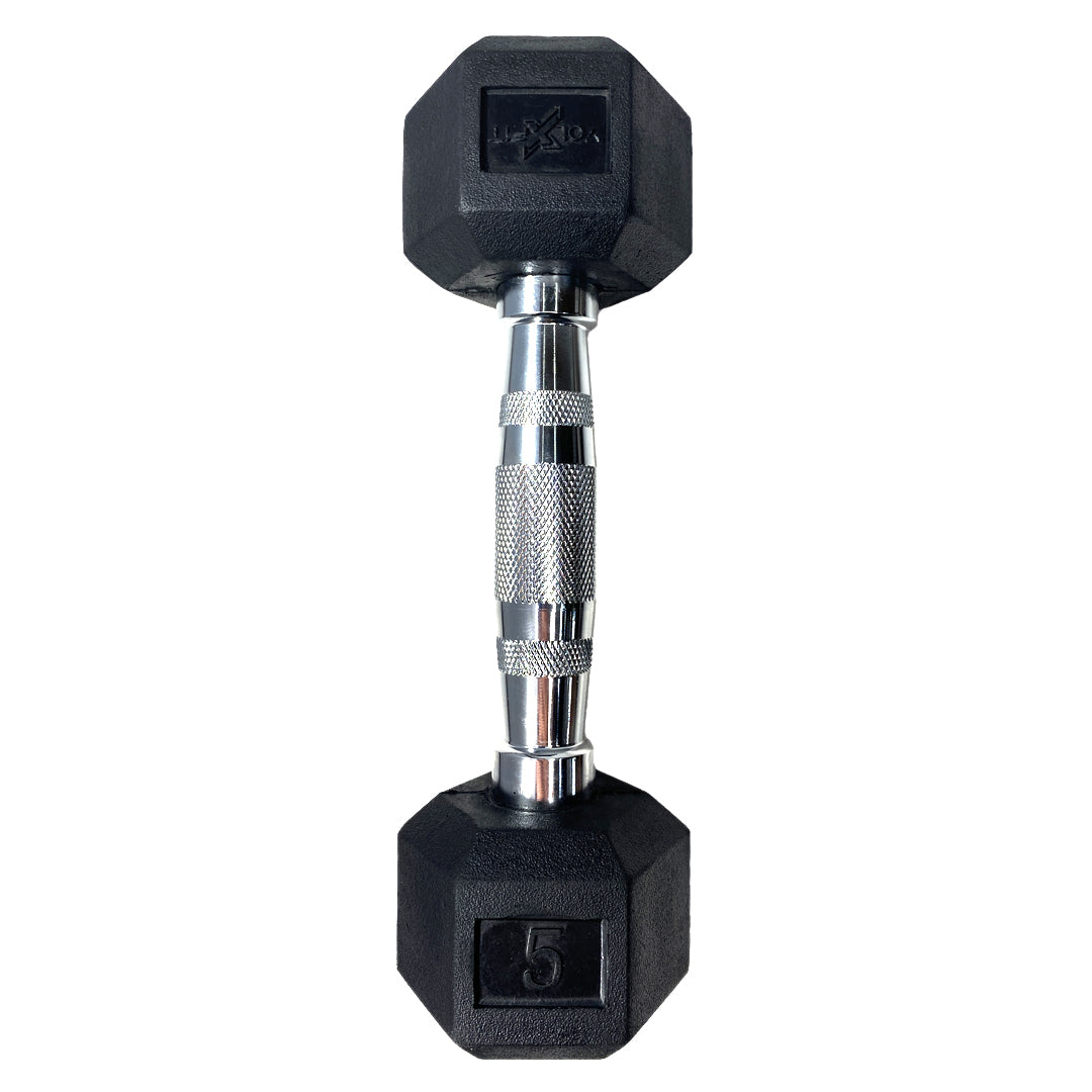 Mancuerna hexagonal de caucho Volxfit de 5 lb