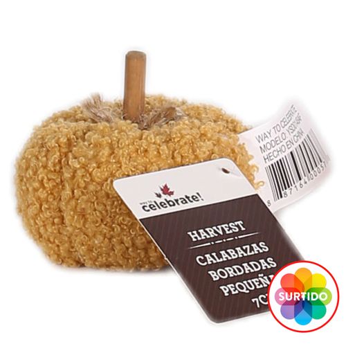 Calabazas Way to Celebrate de tela Navidad - 6 cm