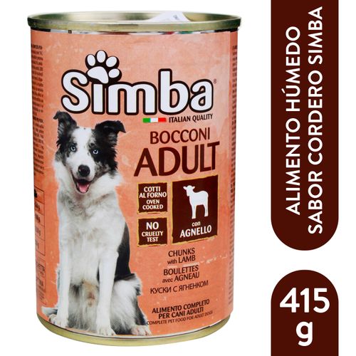 Alimento Humedo Simba Perro Adulto Cordero - 415 g
