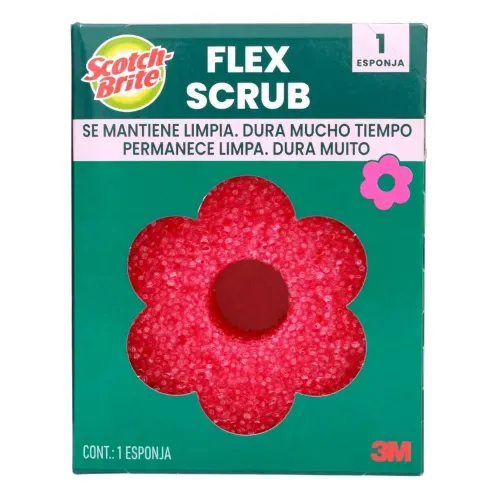 Fibra Scotch Flex Scrub  Flor Rosa -1Ud