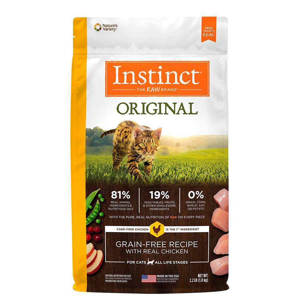 Concentrado para gato adulto Instinct Original Chicken Feline - 11lb