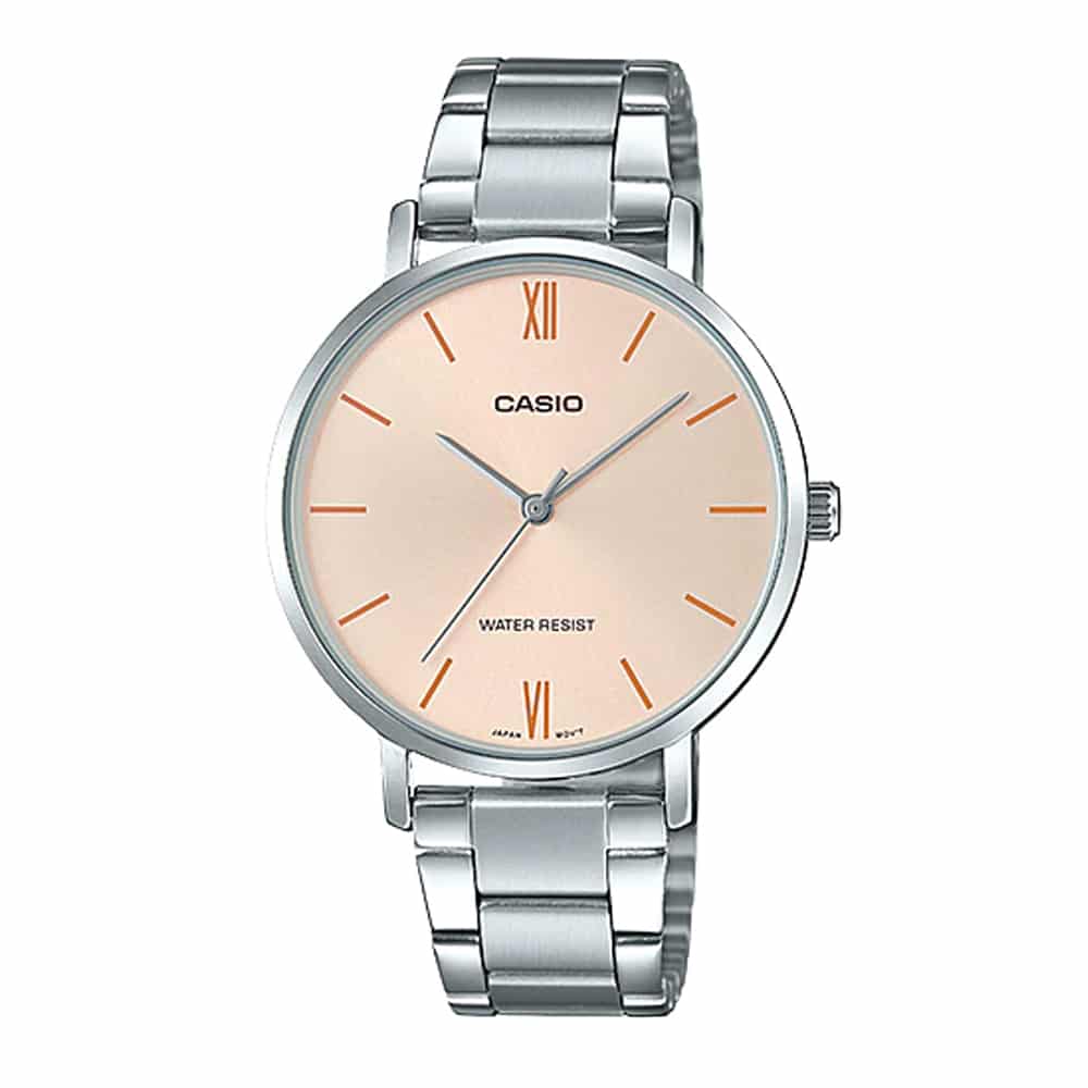 Reloj Casio para mujer con pulsera de acero modelo: LTP-VT01D-4B