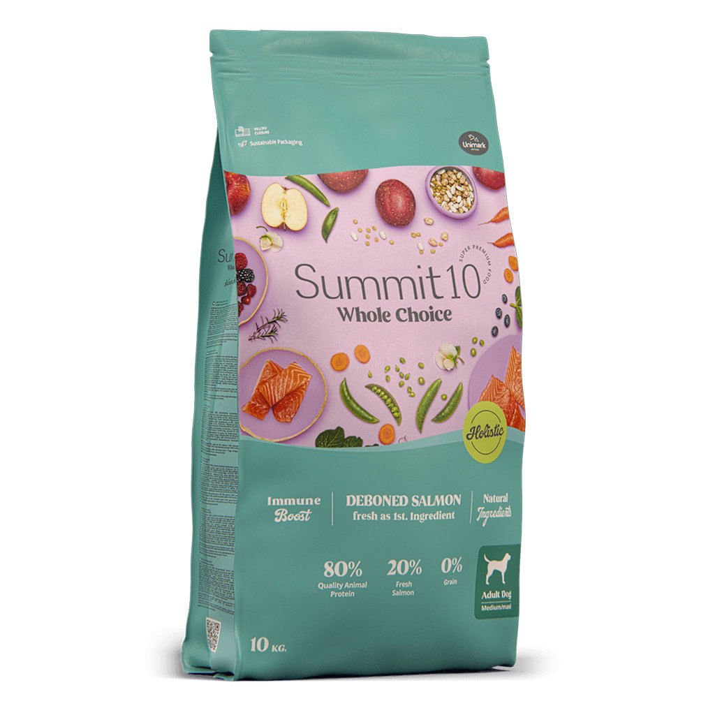 Concentrado para perro Summit10 whole choice adulto salmon - 22lb