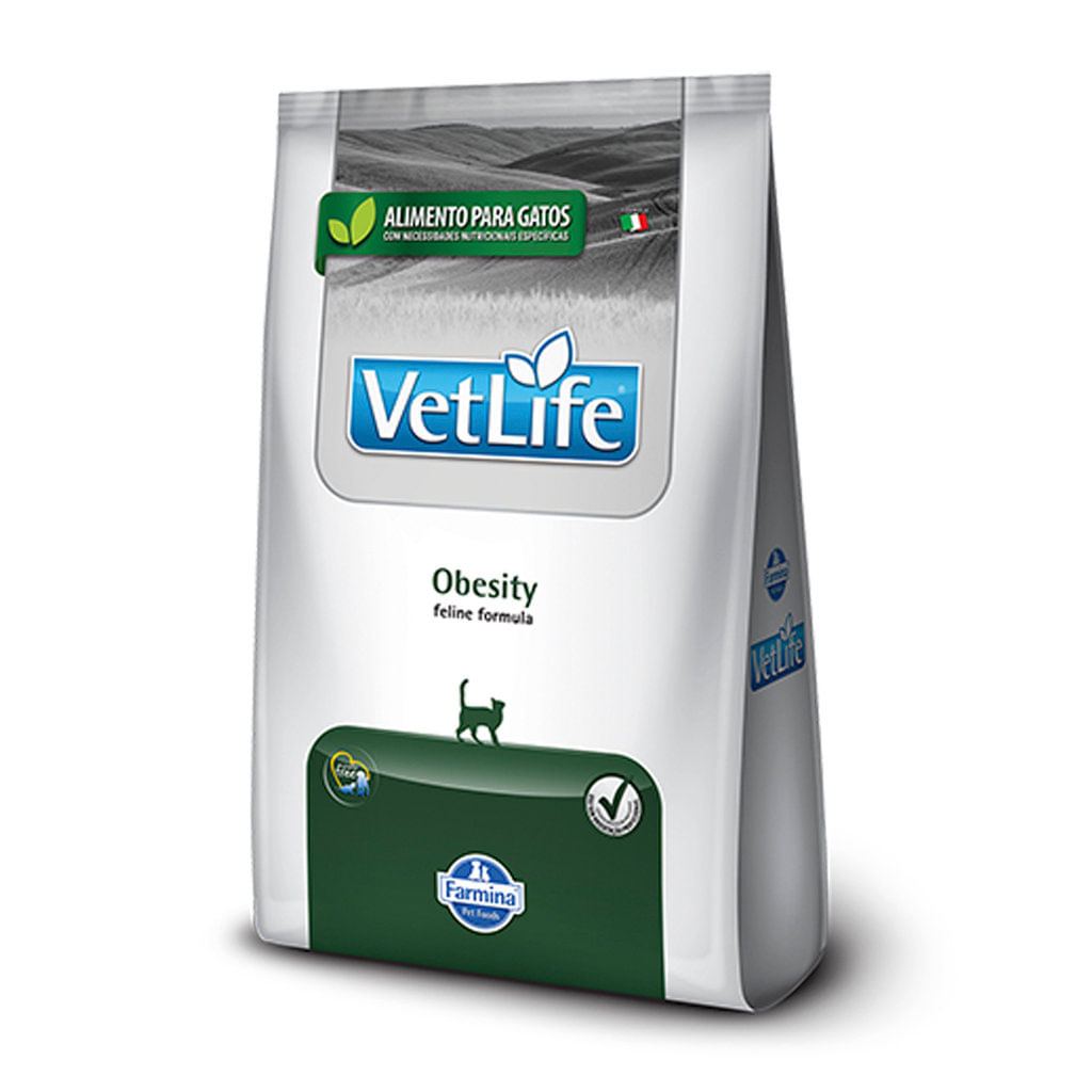 Concentrado para gato adulto Vet Life obesity feline - 4.4lb