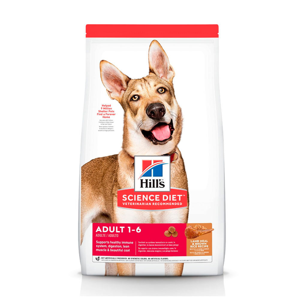 Concentrado para perro adulto Hill´s science diet adulto cordero y arroz - 33lb
