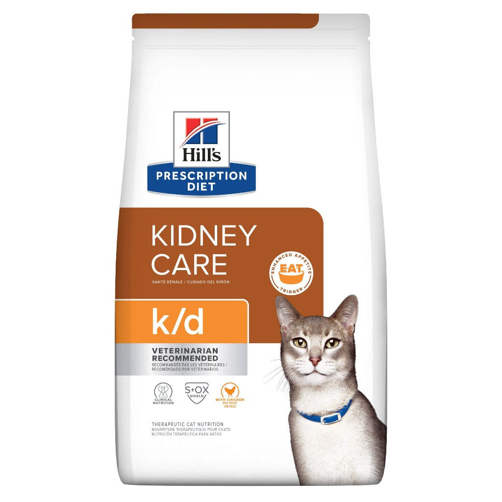 Concentrado para gato adulto Hill´s prescription diet kidney care k/d feline - 4lb