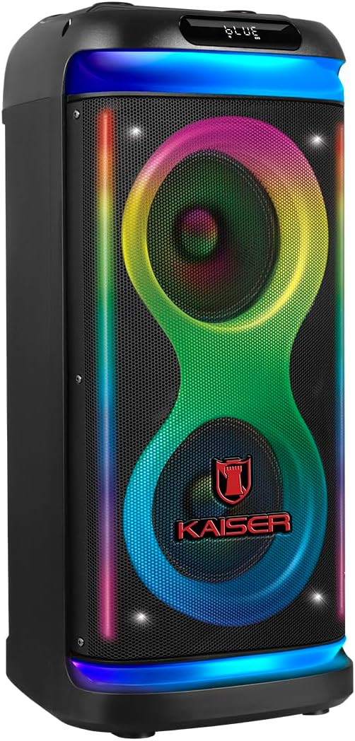 Bocina Kaiser, One Body 2X6.5" Gran Infinity Curvo Ksr-Link, Recar, Bt, Fm, Usb, Micro Sd, Aux, 50W Rms.