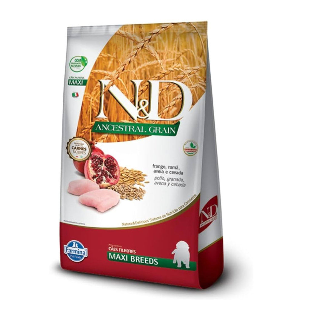 Concentrado para perro adulto N&D ancestral frango puppy maxi - 22.2lb