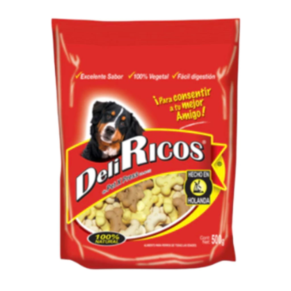Snack para perro deli ricos hueso pequeño - 10 paquetes