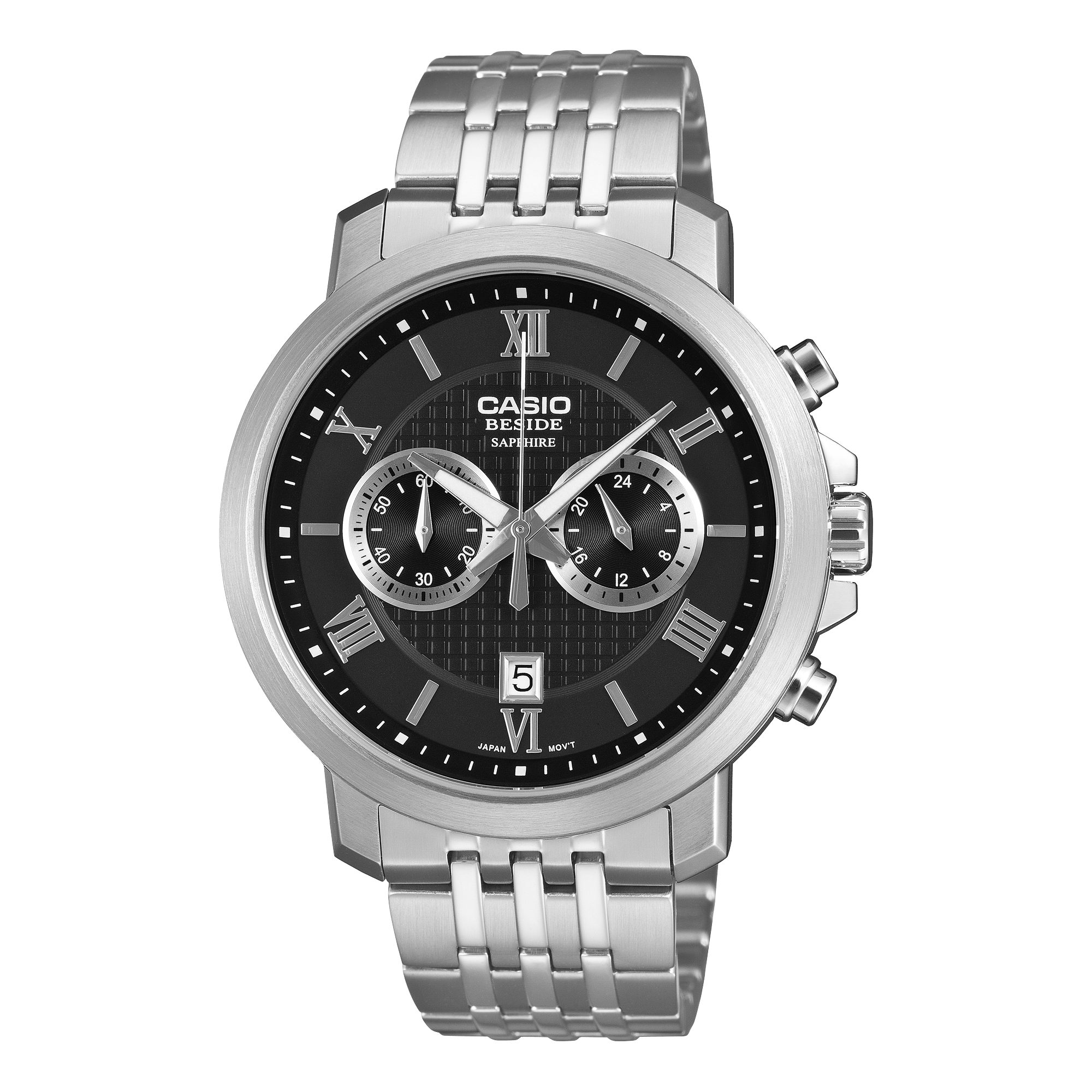 Reloj Casio Beside Modelo para caballero con pulsera de acero modelo: BMS-500D-1A