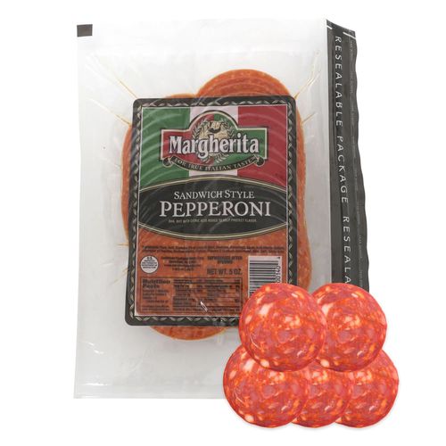 Salami seco Margherita pepperoni rebanado - 5 oz