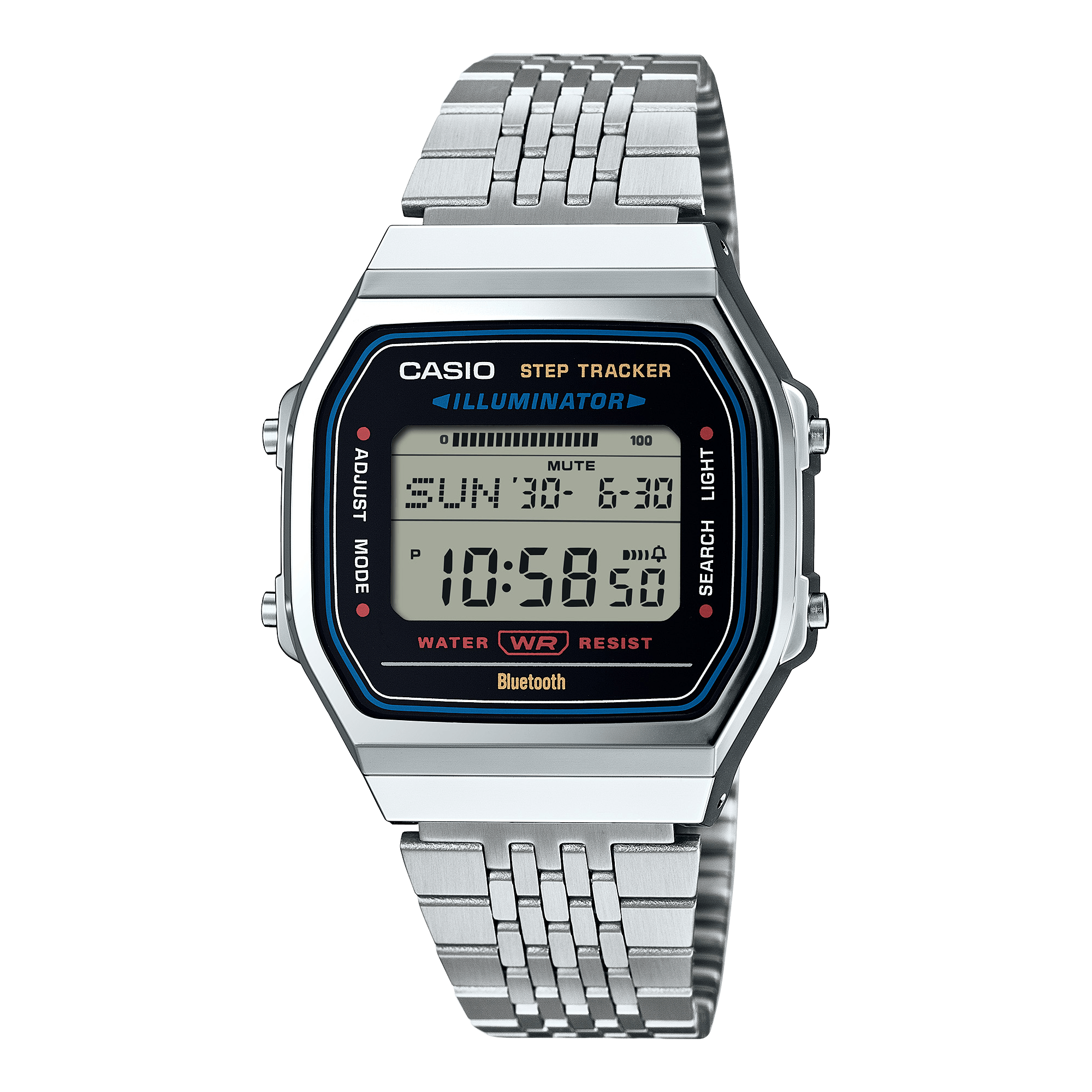 Reloj Casio digital unisex con pulsera de acero modelo: ABL-100WE-1A
