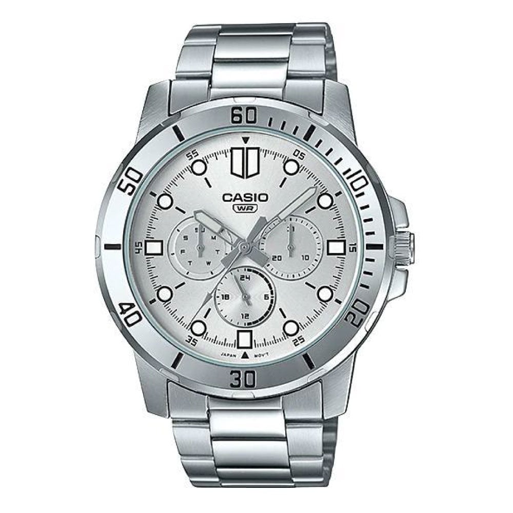 Reloj Casio para caballero con pulsera de acero modelo: MTP-VD300D-7E
