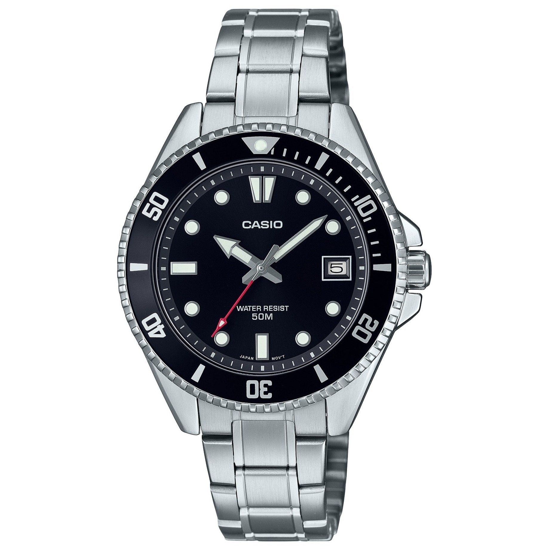 Reloj Casio para hombre con pulsera de acero modelo: MDV-10D-1A1V