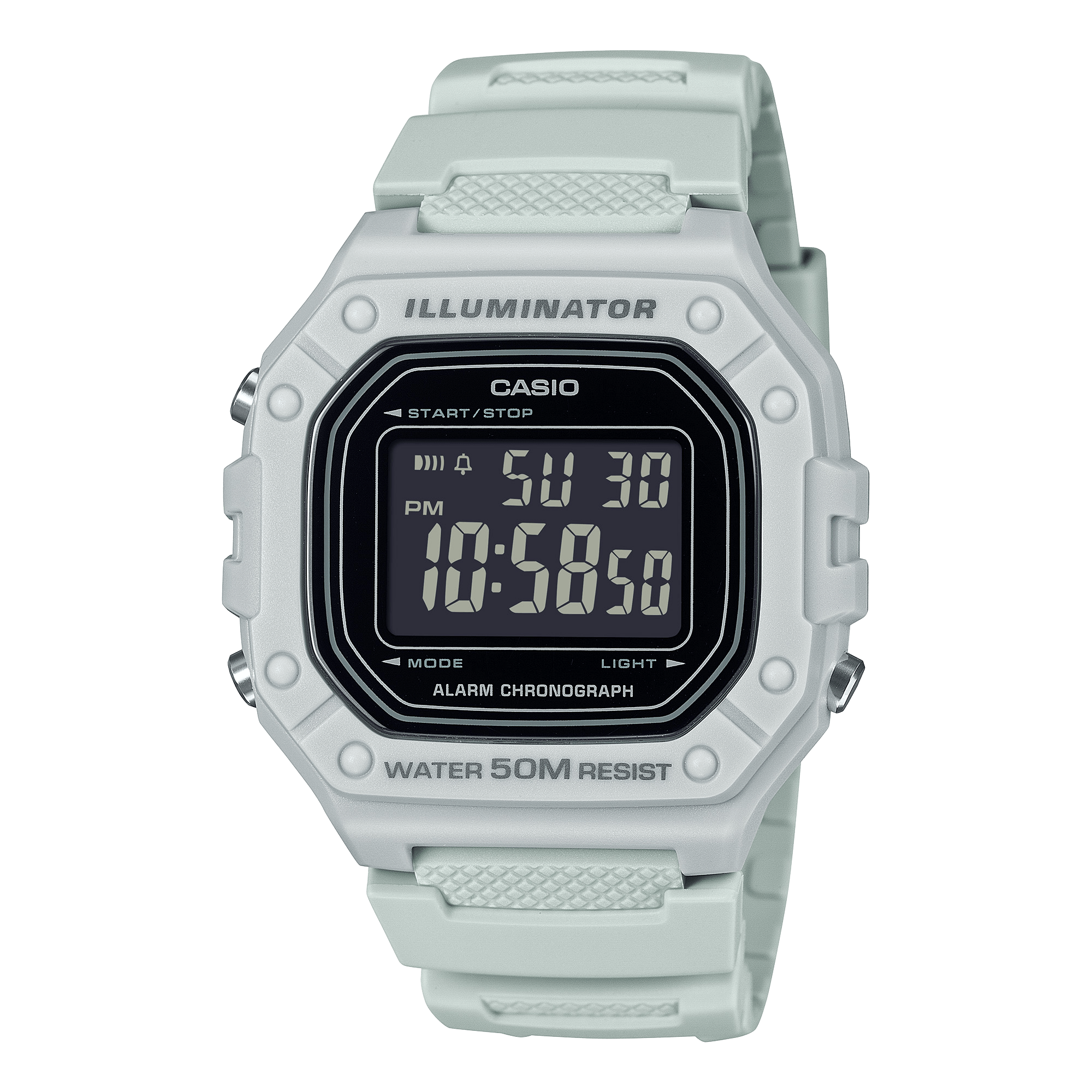 Reloj Casio digital para hombre con correa de resina modelo: W-218H-8BV