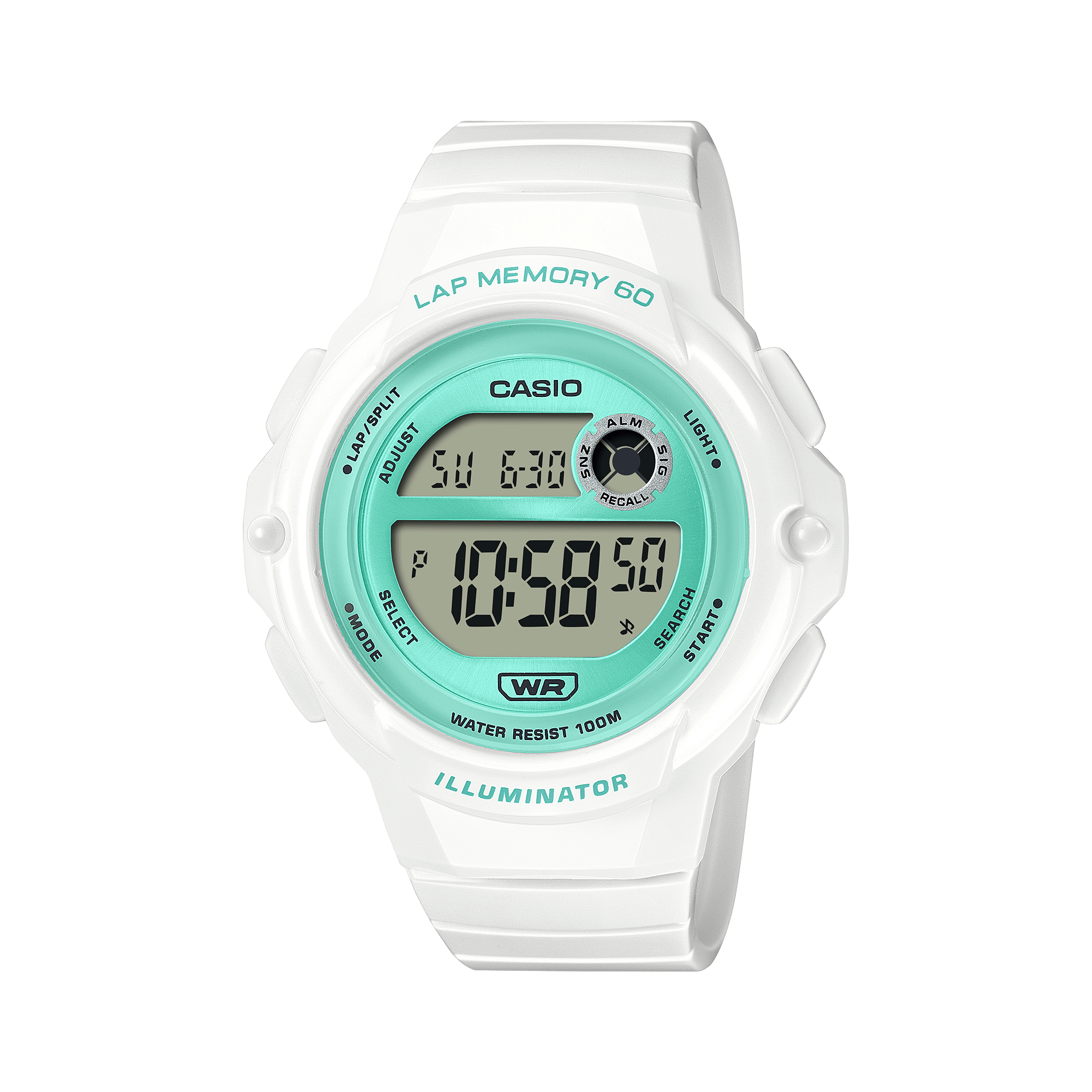 Reloj Casio analógico-digital para dama con correa de resina modelo: LWS-1200H-7A3V