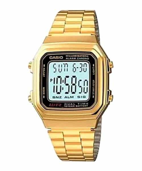 Reloj Casio digital para hombre con pulsera de acero modelo: A-178WGA-1