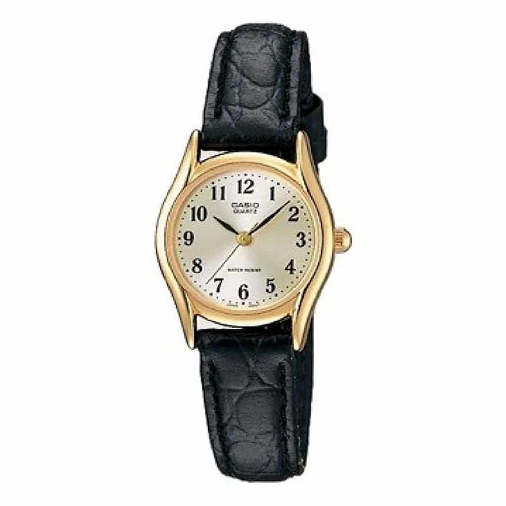 Reloj Casio para dama con correa de cuero modelo: LTP-1094Q-7B2