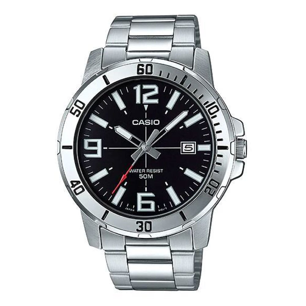 Reloj Casio para hombre con pulsera de acero modelo: MTP-VD01D-1BV