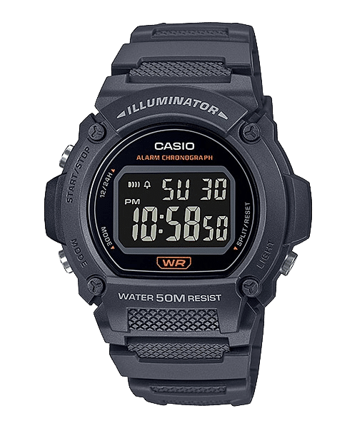 Reloj Casio digital para hombre con correa de resina modelo: W-219H-8BV