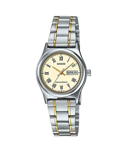 Reloj Casio para mujer con pulsera de acero modelo: LTP-V006SG-9B
