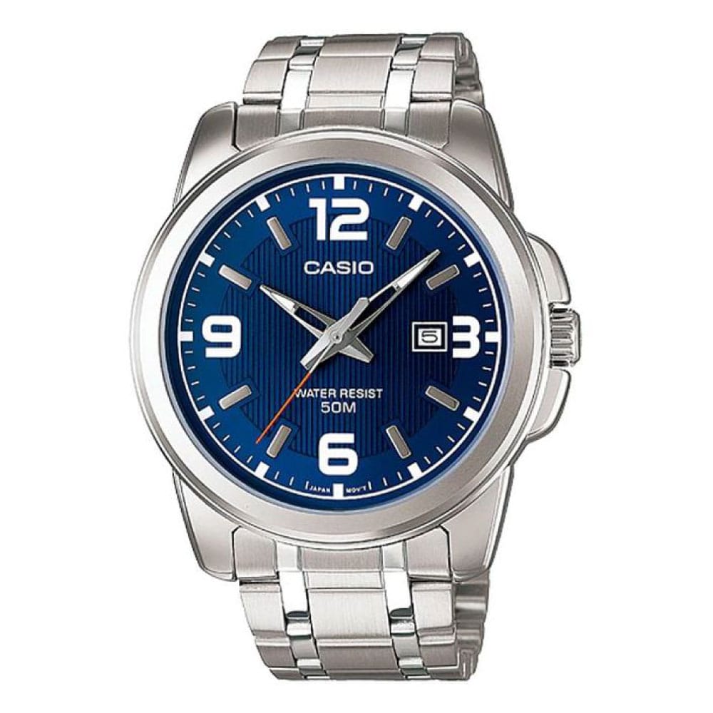 Reloj Casio para caballero con pulsera de acero modelo: MTP-1314D-2AV