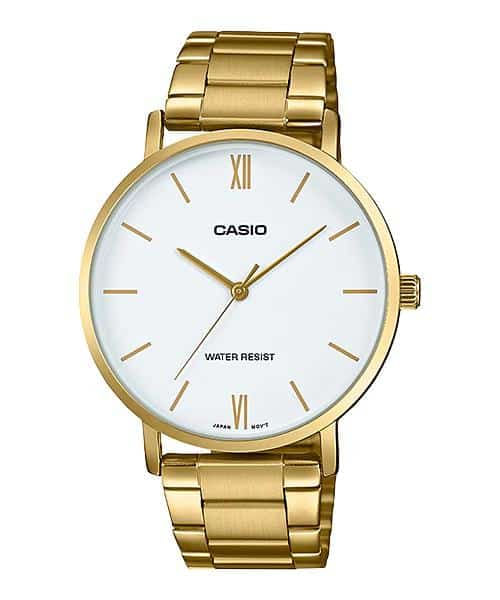 Reloj Casio para hombre con pulsera de acero modelo: MTP-VT01G-7B