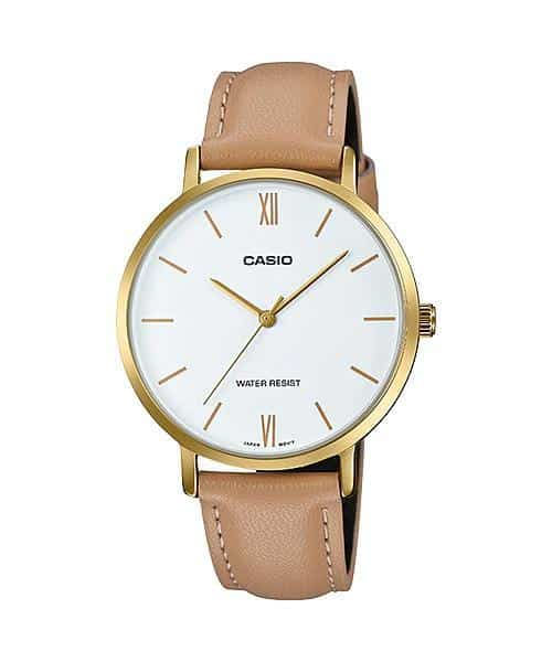 Reloj Casio para mujer en tono dorado modelo: LTP-VT01GL-7B