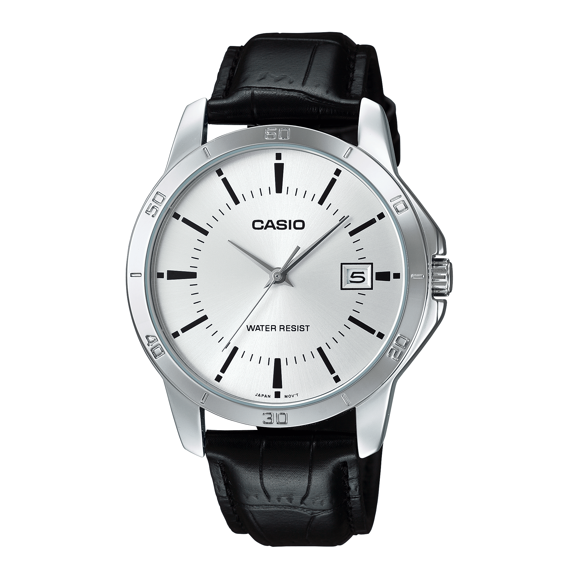 Reloj Casio para caballero con correa de cuero modelo: MTP-V004L-7A