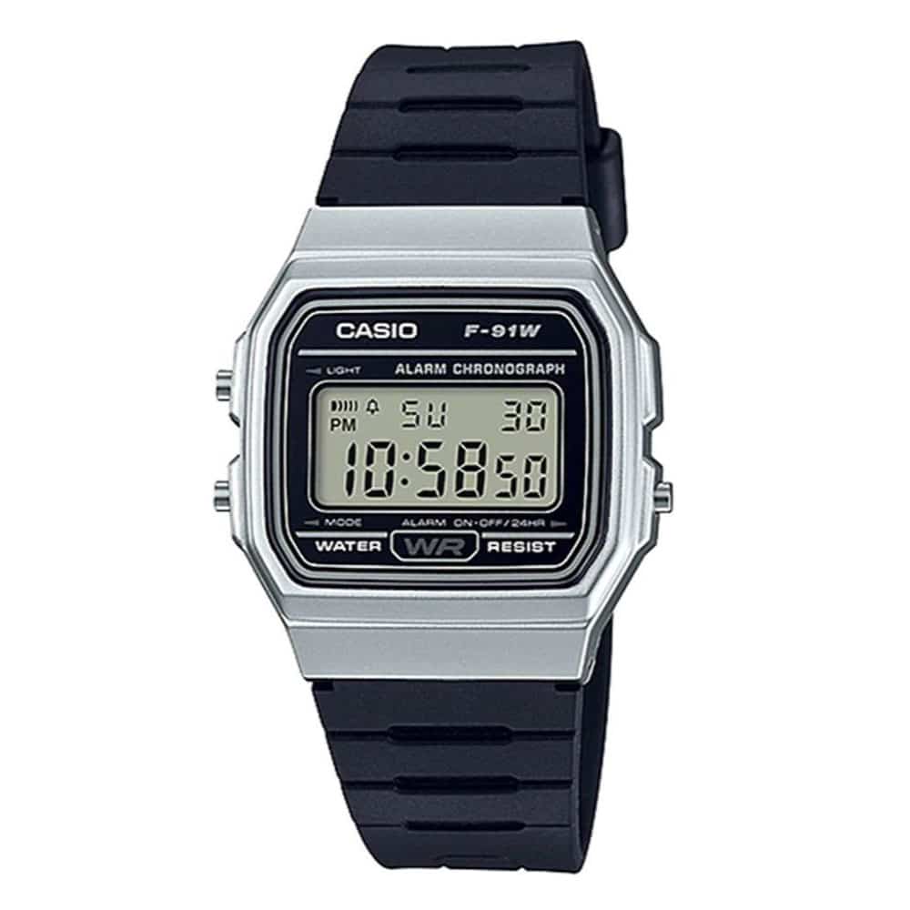 Reloj Casio digital unisex con correa de resina modelo: F-91WM-7A