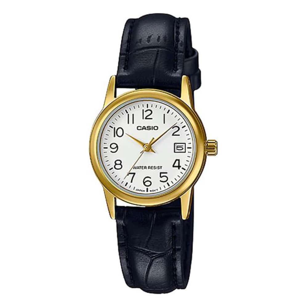 Reloj Casio para mujer con correa de cuero modelo: LTP-V002GL-7B2