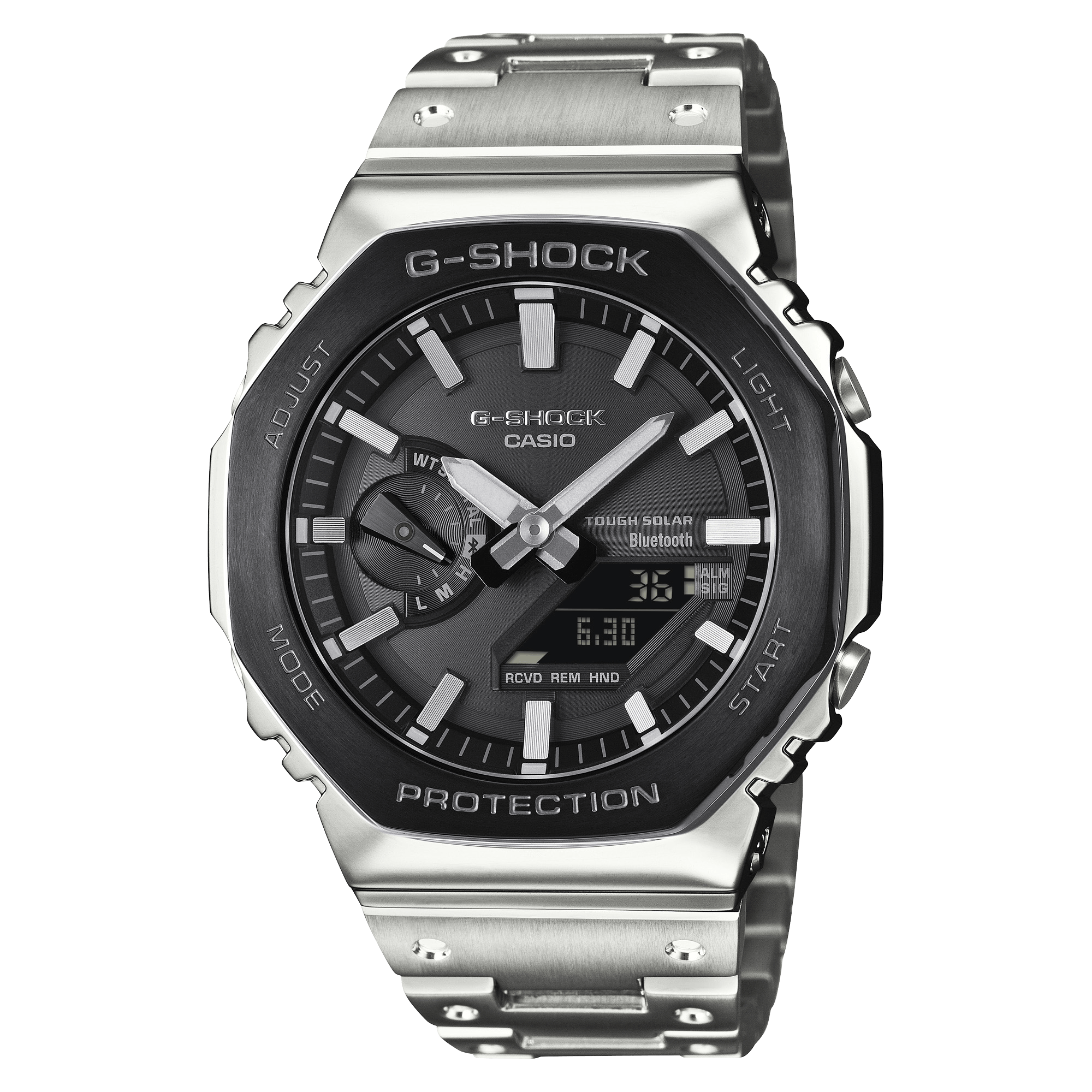 Reloj G-Shock analógico-digital para caballero con pulsera de acero modelo: GM-B2100BT-1A
