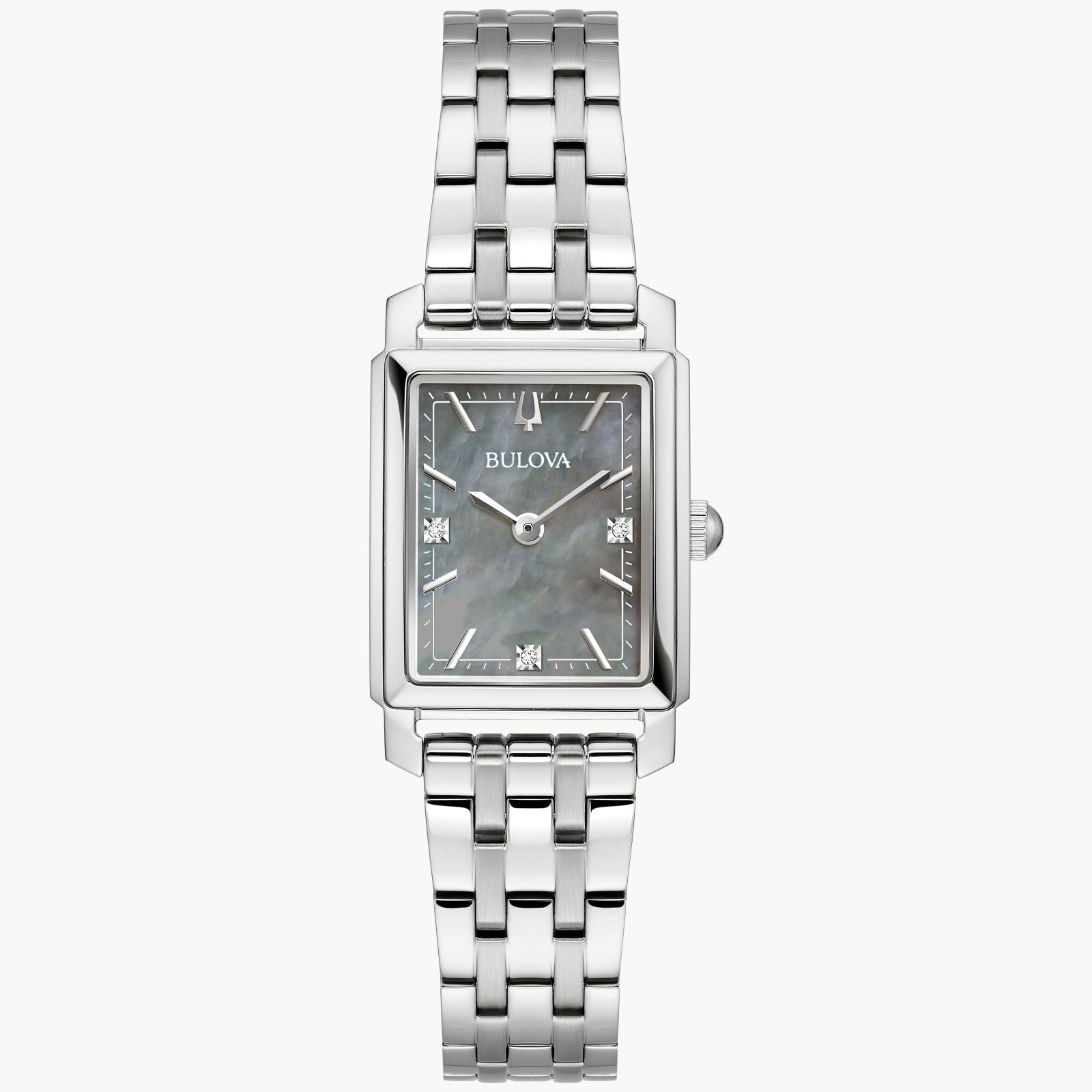 Reloj Bulova para dama con pulsera de acero modelo: 96P252