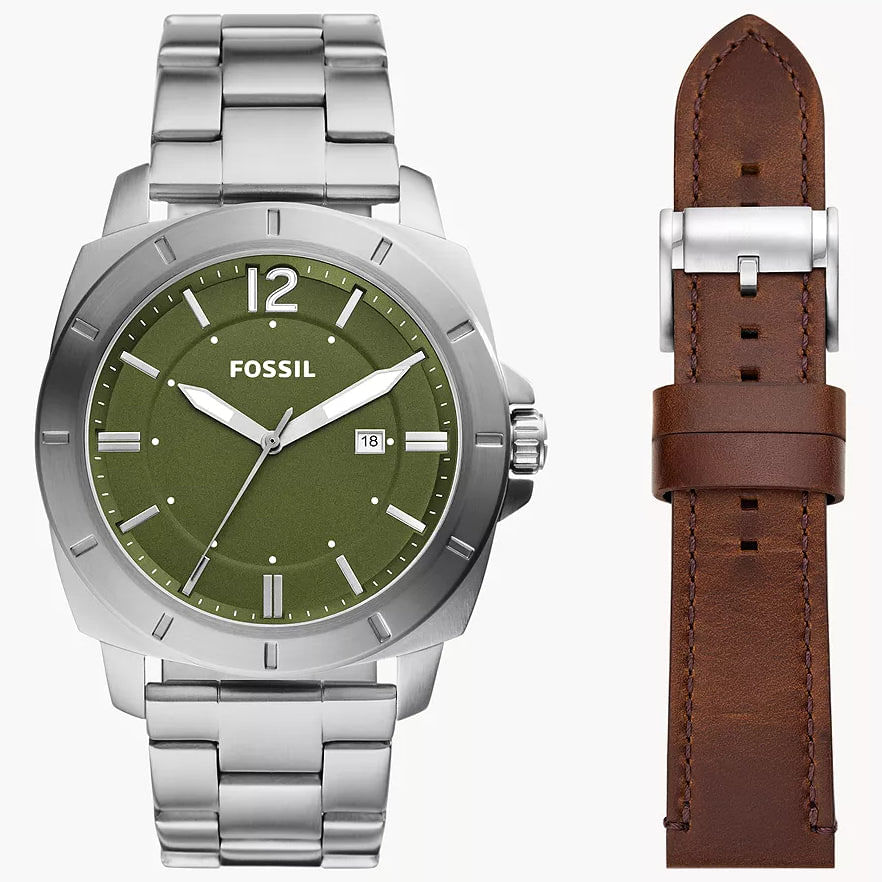 Reloj Fossil para hombre con pulsera de acero modelo: BQ2795SET