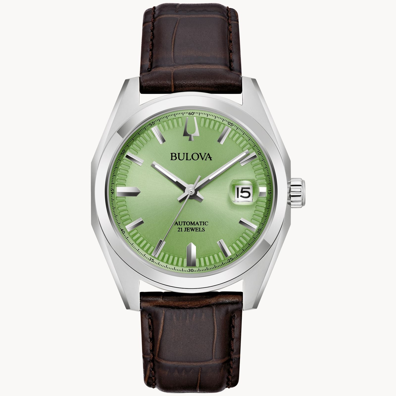 Reloj Bulova para caballero con correa de cuero modelo: 96B427