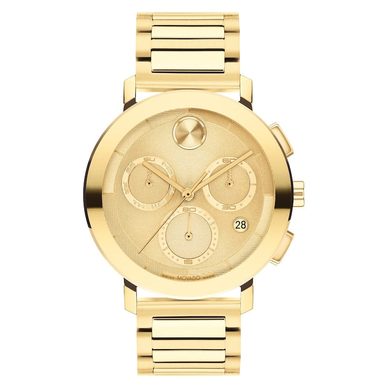 Reloj Movado para caballero en tono dorado modelo: 3601098