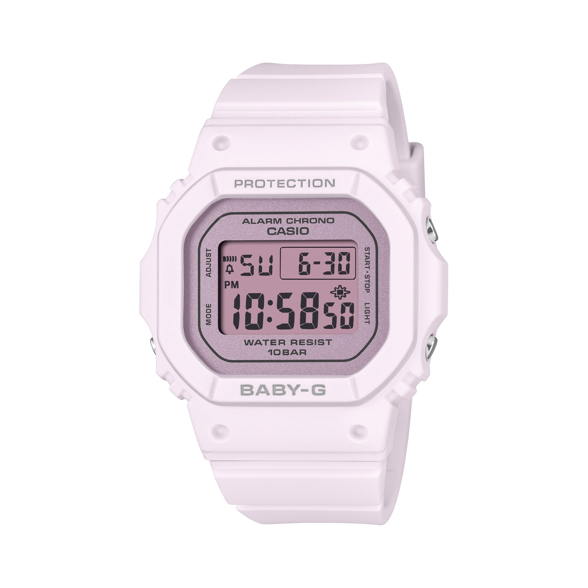 Reloj Baby-G Illuminator digital para mujer con correa de resina modelo: BGD-565SC-4B