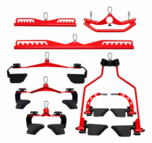 Set de 8 Piezas Agarres de Polea para gimnasio XT08-RED