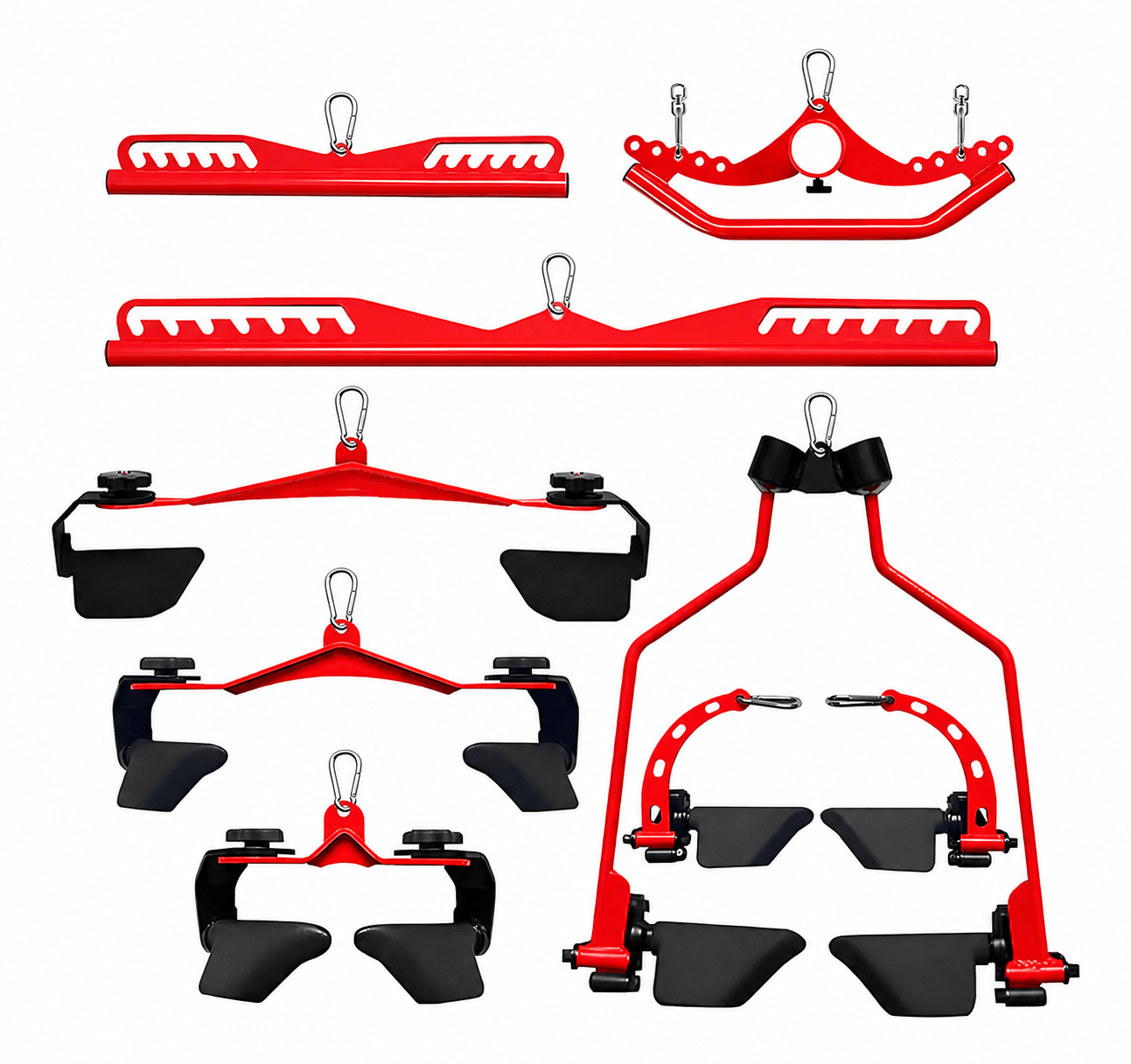 Set de 8 Piezas Agarres de Polea para gimnasio XT08-RED