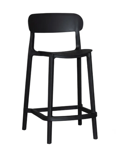 Banco de cocina Pagliuzza de polipropileno negro