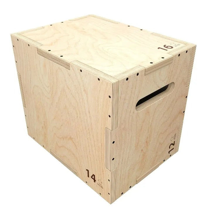 Caja de madera resistente para entrenamiento 12x14x16 pulgadas