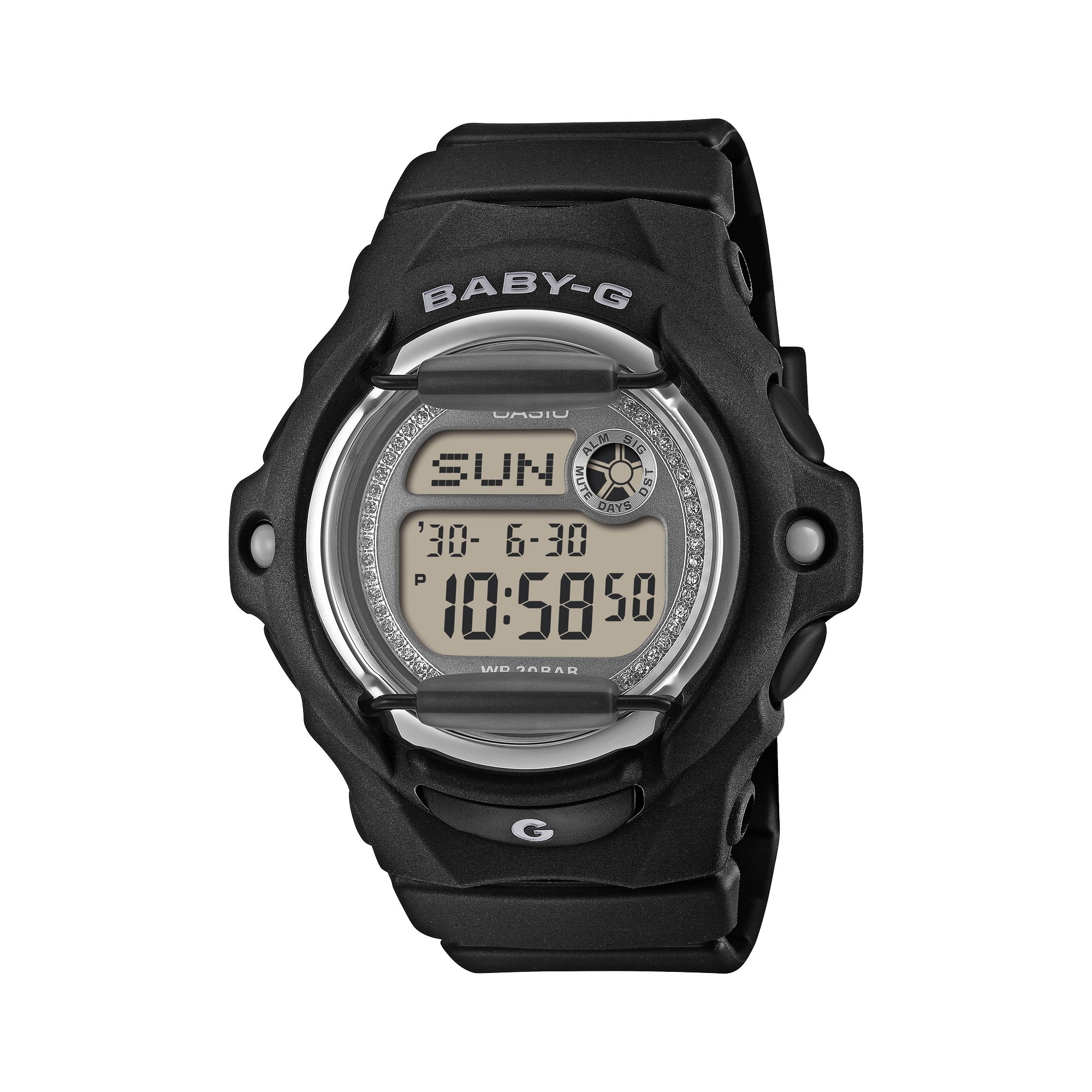 Reloj Baby-G Illuminator digital para mujer con correa de resina modelo: BG-169KB-1