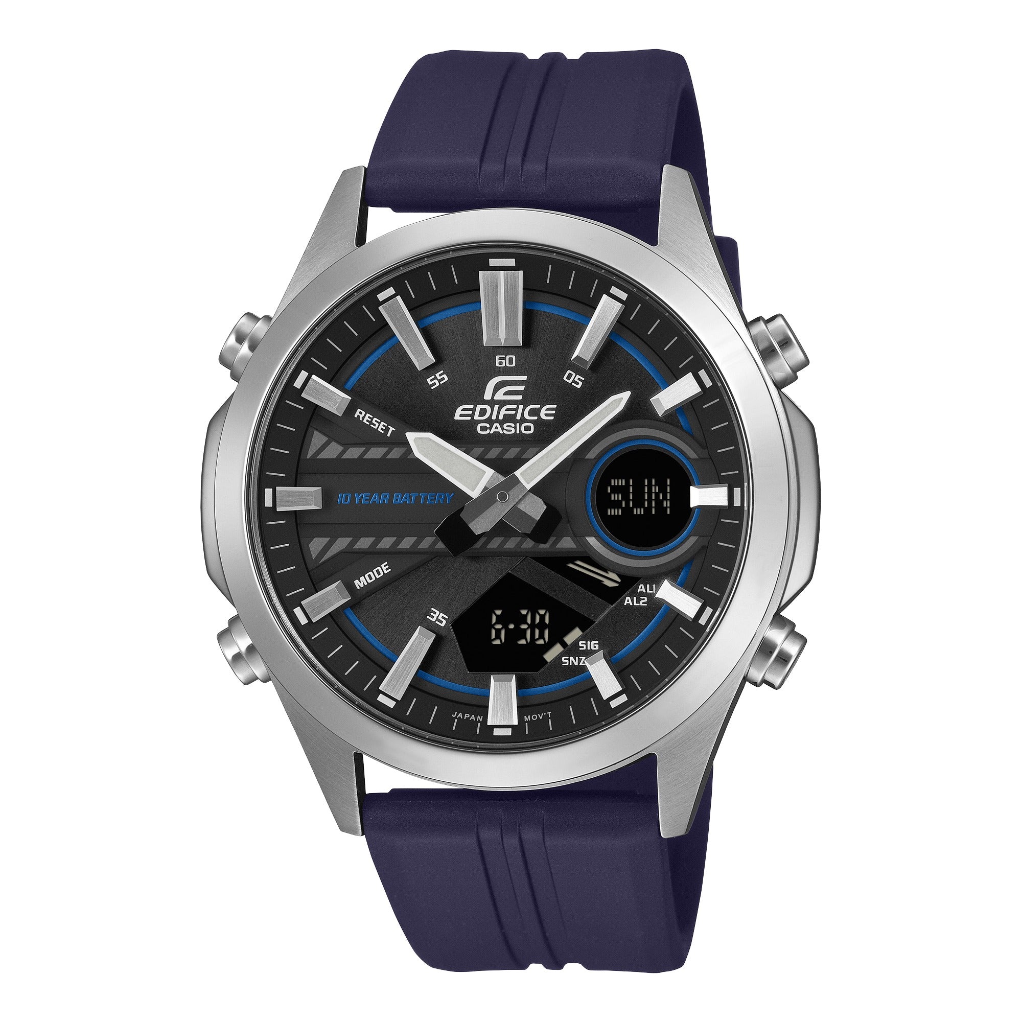 Reloj Edifice analógico-digital para hombre con correa de resina modelo: EFV-C120P-1A2