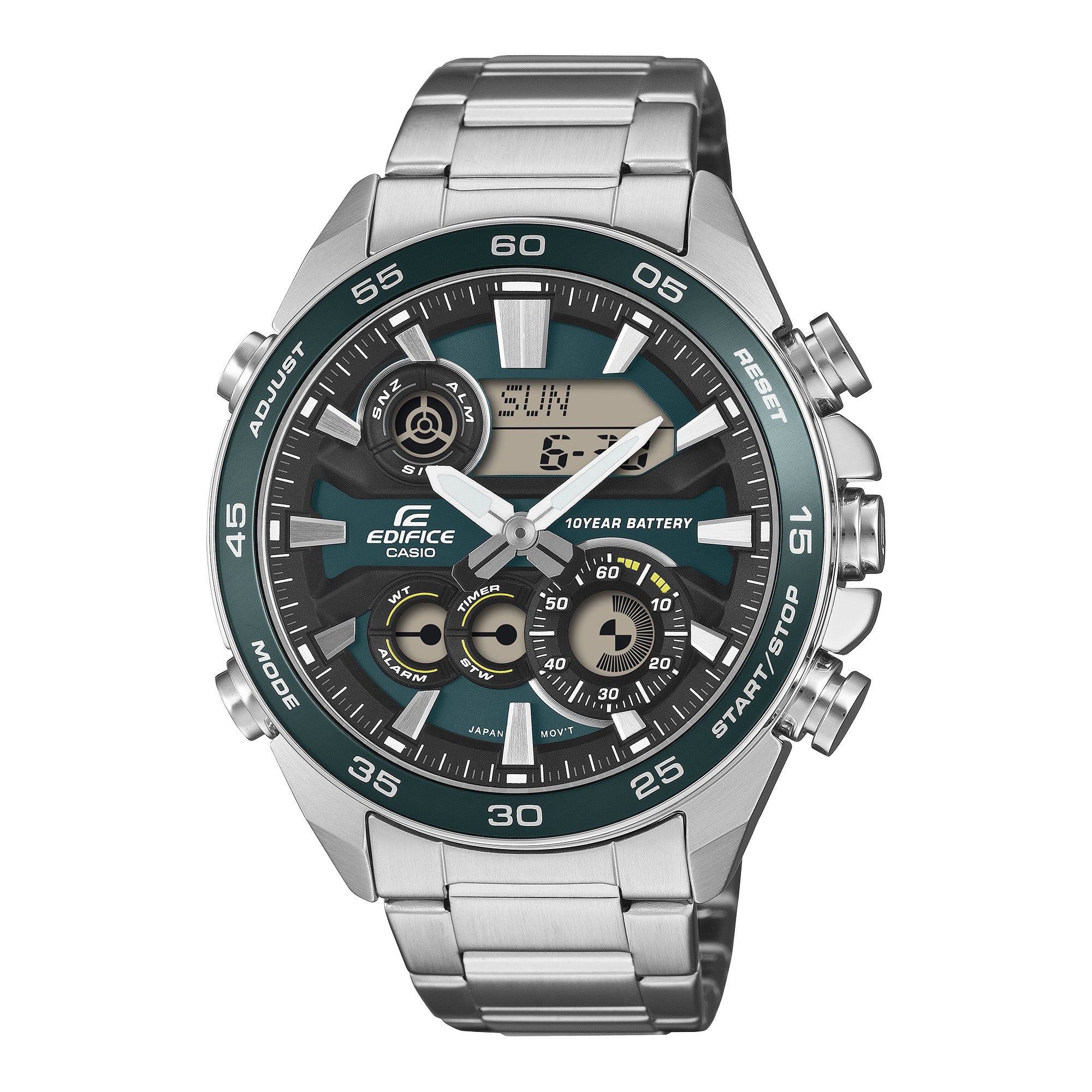 Reloj Edifice analógico-digital para caballero con pulsera de acero modelo: ERA-130D-3A