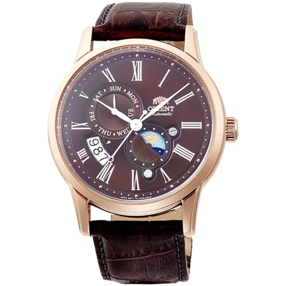 Reloj Orient para hombre con correa de cuero modelo: RA-AK0009T