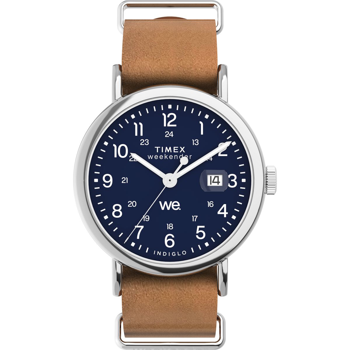 Reloj Timex Weekender Main Line unisex con correa de cuero modelo: TW2W86800